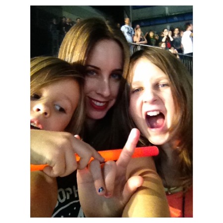 Ava Elizabeth Delonge with her mother and brother.